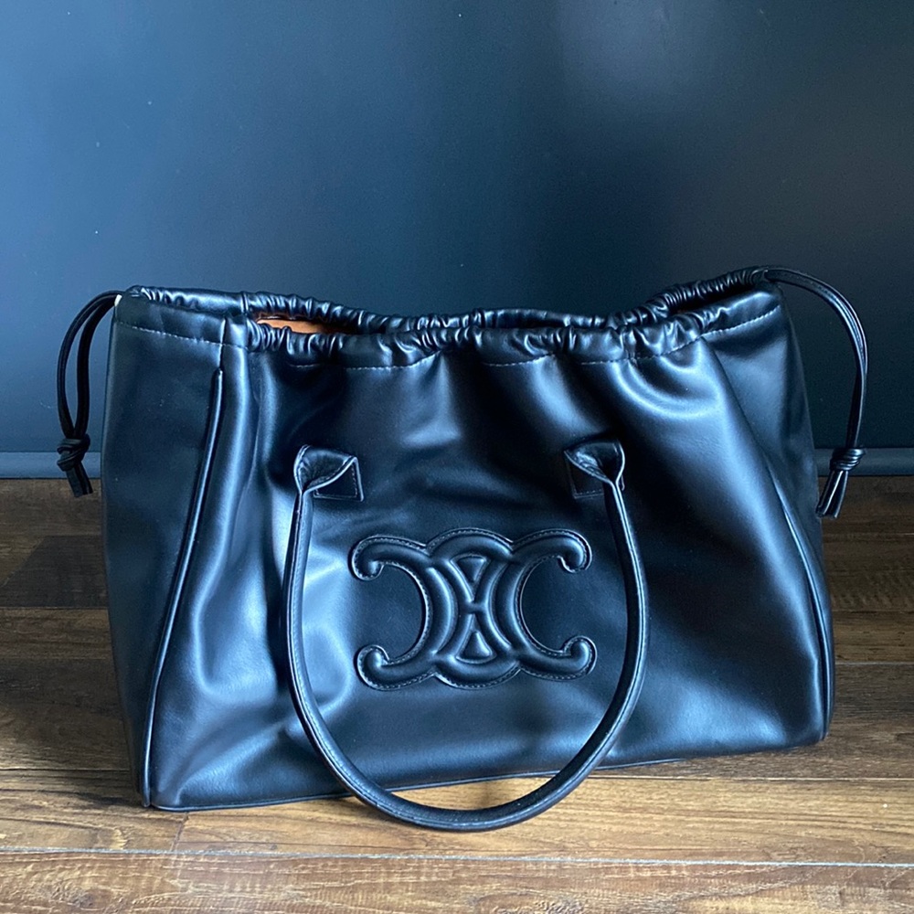 Triomphe Drawstring Tote Bag